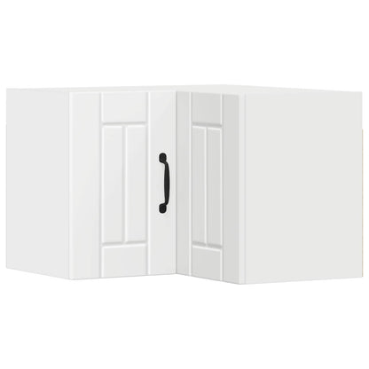 Wall Corner Cabinet LUCCA White 57 x 57 x 40 cm Engineered Wood