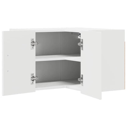 Wall Corner Cabinet LUCCA White 57 x 57 x 40 cm Engineered Wood