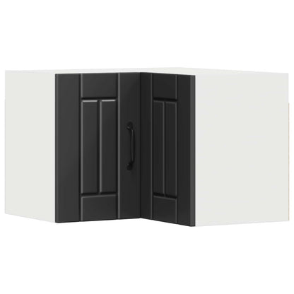 Wall Corner Cabinet LUCCA Black 57 x 57 x 40 cm Engineered Wood