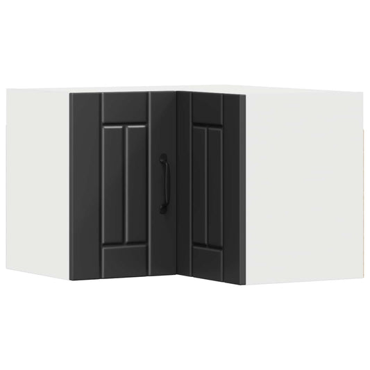 Wall Corner Cabinet LUCCA Black 57 x 57 x 40 cm Engineered Wood