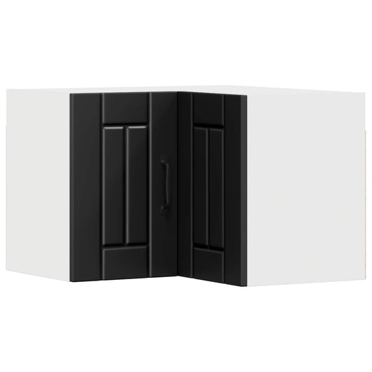 Wall Corner Cabinet LUCCA Black 57 x 57 x 40 cm Engineered Wood