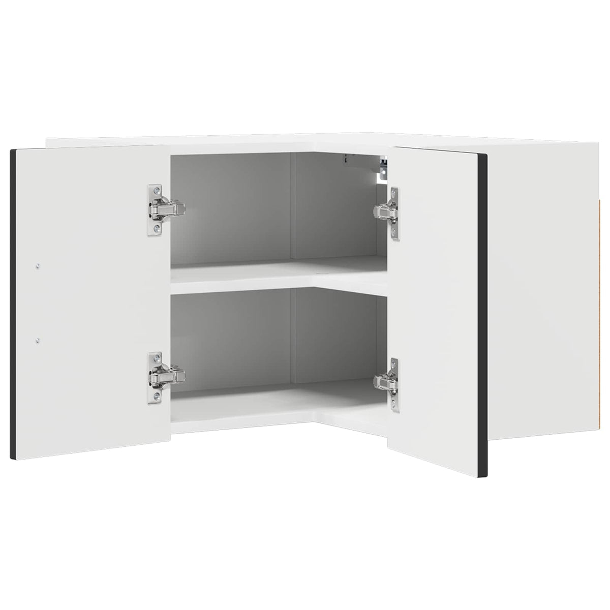 Wall Corner Cabinet LUCCA Black 57 x 57 x 40 cm Engineered Wood