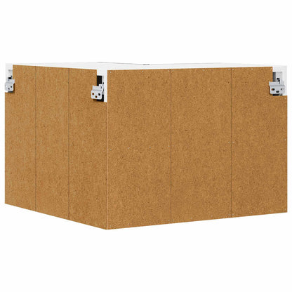 Wall Corner Cabinet LUCCA Black 57 x 57 x 40 cm Engineered Wood