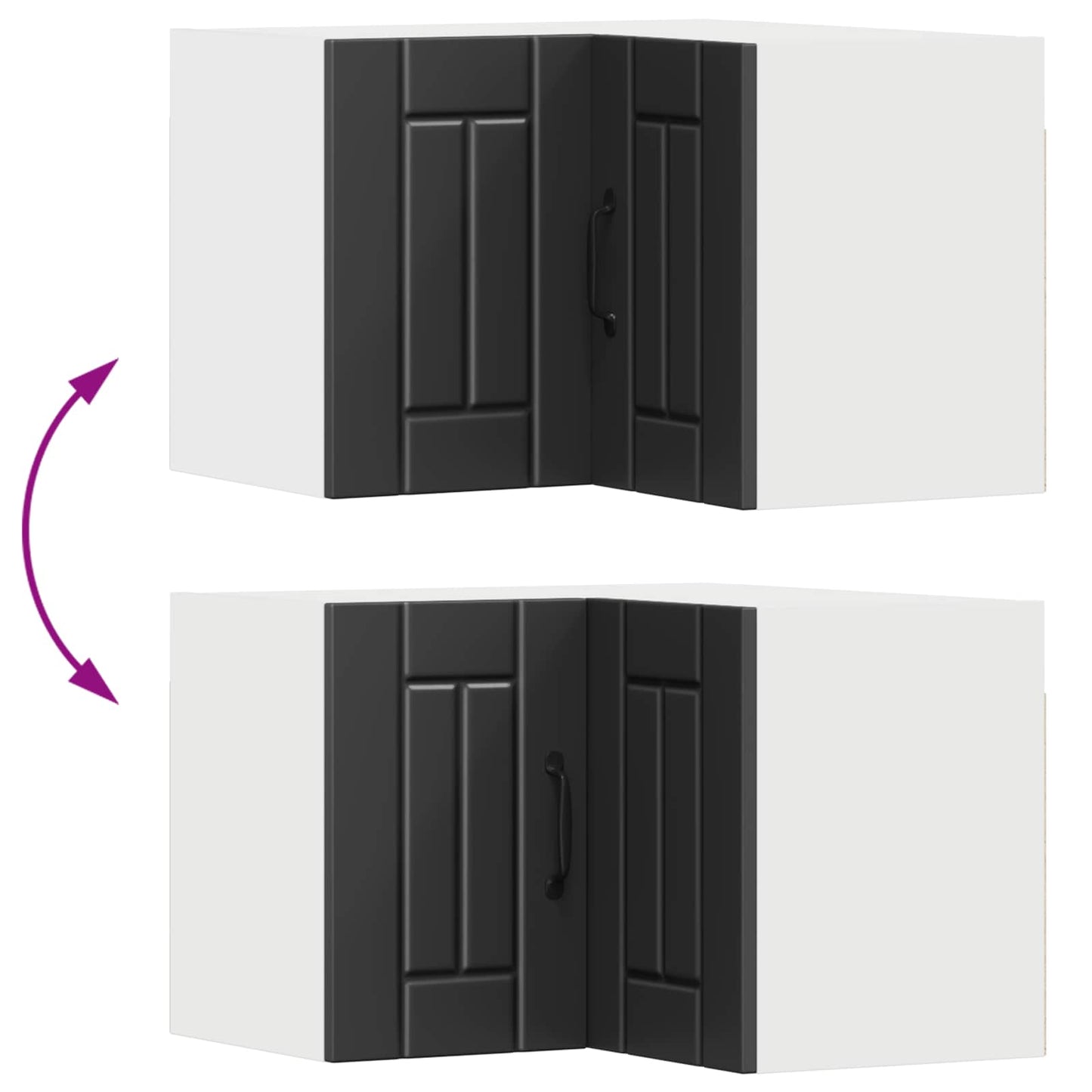 Kitchen Cabinet Black 57 x 57 x 40 cm Engineered Wood