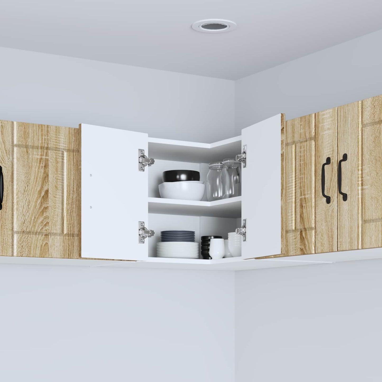 Wall Corner Cabinet LUCCA Sonoma Oak 57 x 57 x 40 cm