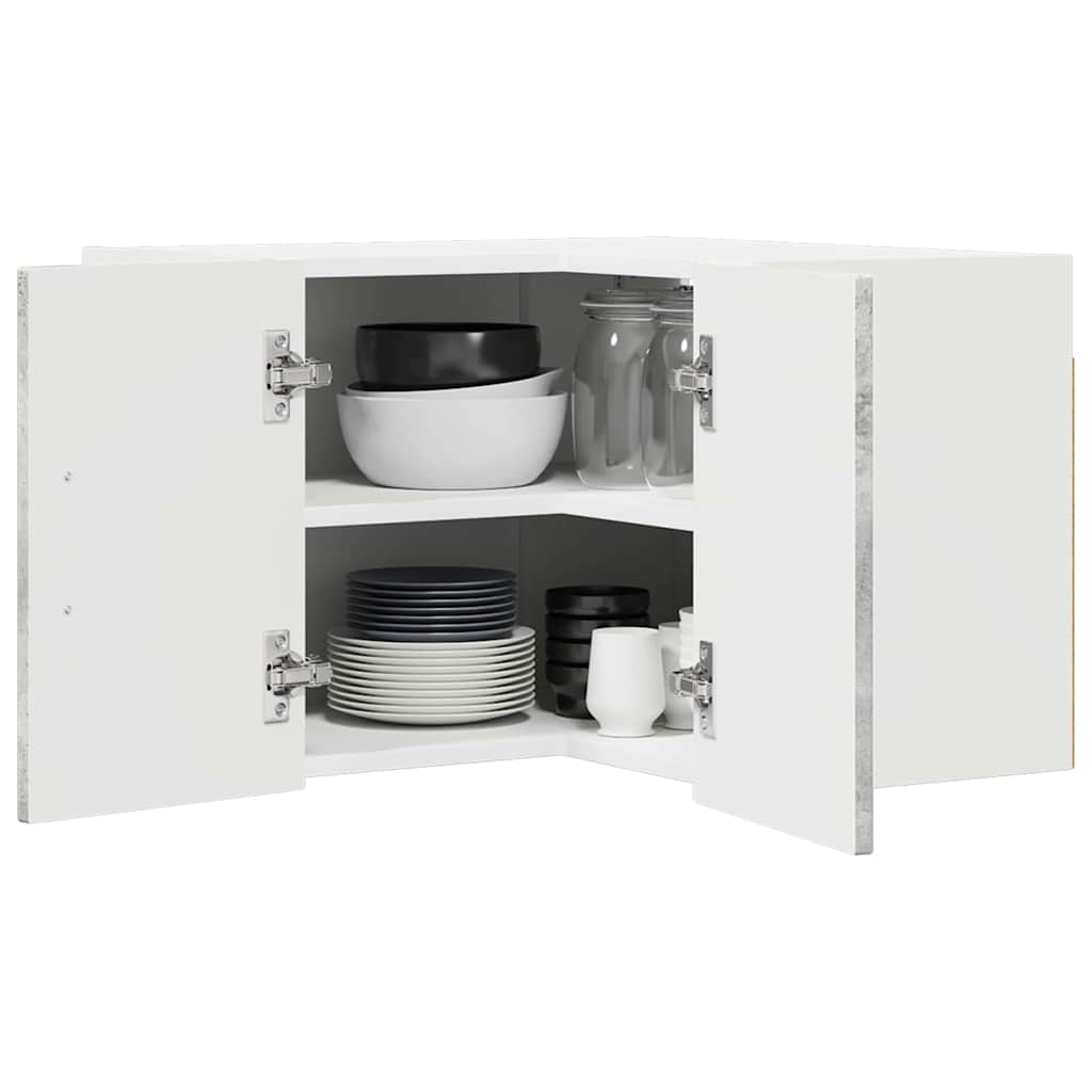 Wall Corner Cabinet LUCCA Concrete Grey 57 x 57 x 40 cm