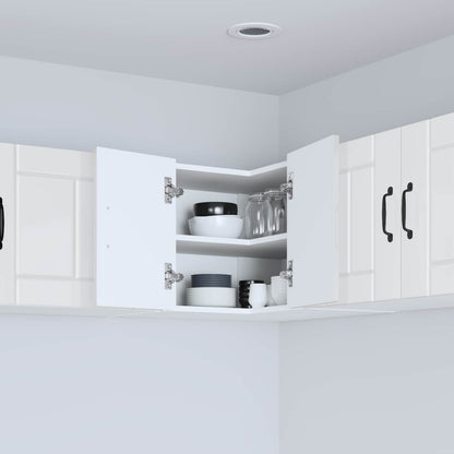 Wall Corner Cabinet LUCCA High Gloss White 57 x 57 x 40 cm