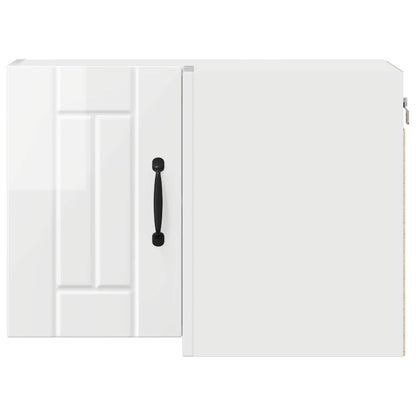 Wall Corner Cabinet LUCCA High Gloss White 57 x 57 x 40 cm