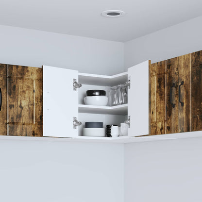 Wall Corner Cabinet LUCCA Smoked Oak 57 x 57 x 40 cm