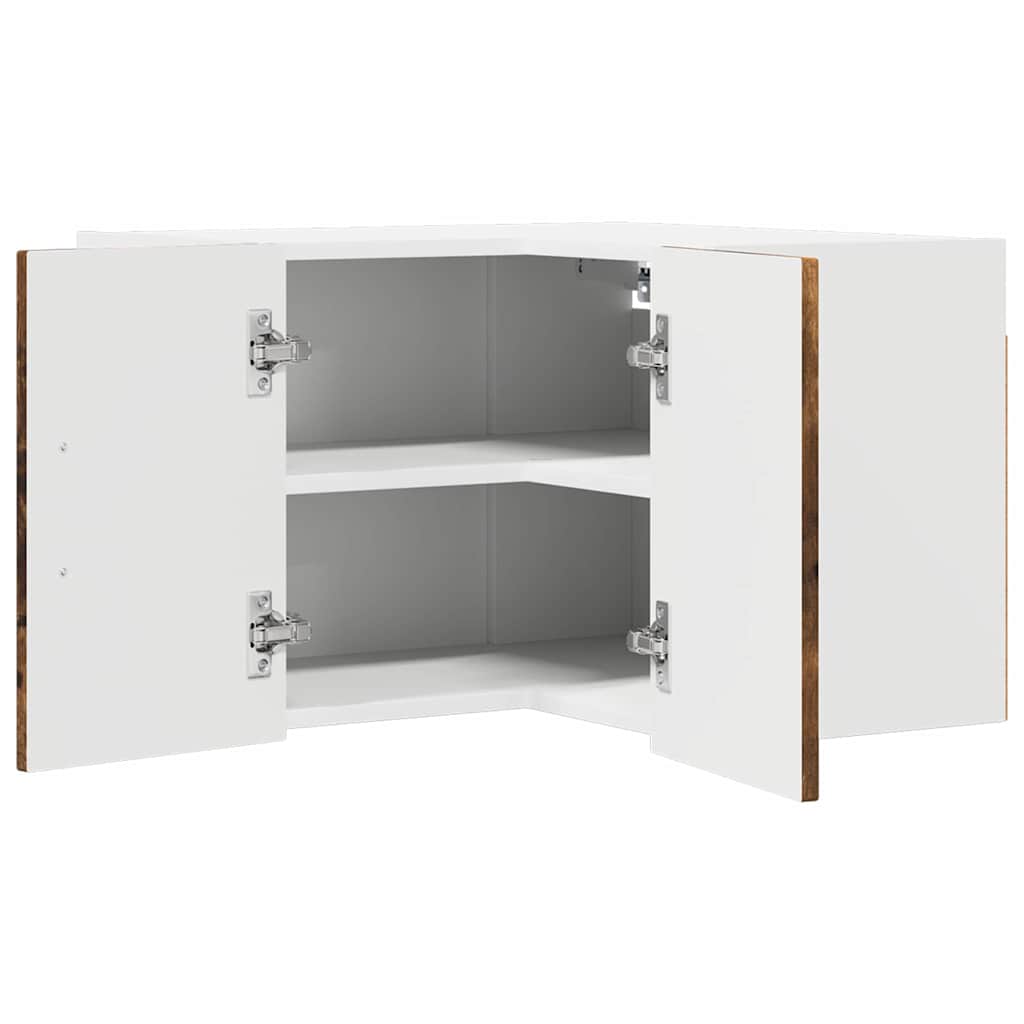 Wall Corner Cabinet LUCCA Smoked Oak 57 x 57 x 40 cm