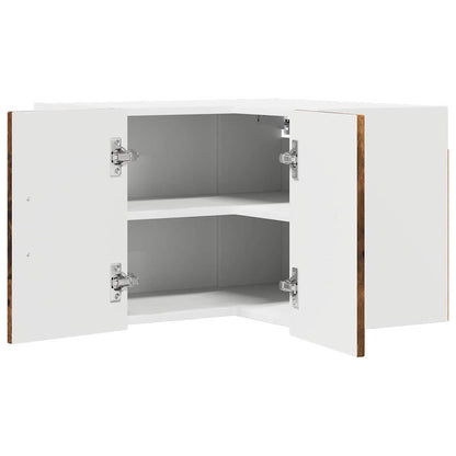 Wall Corner Cabinet LUCCA Smoked Oak 57 x 57 x 40 cm