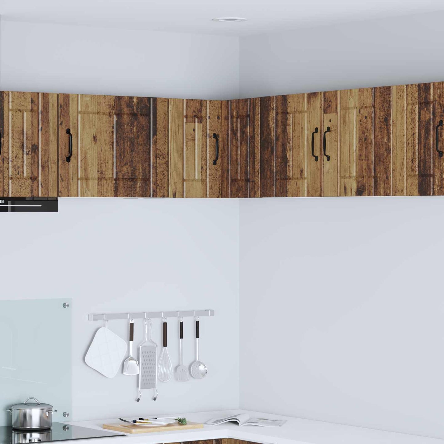 Wall Corner Cabinet LUCCA Old Wood 57 x 57 x 40 cm
