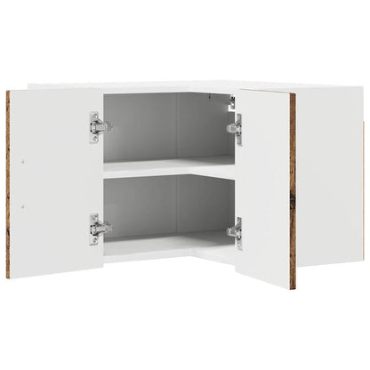 Wall Corner Cabinet LUCCA Old Wood 57 x 57 x 40 cm