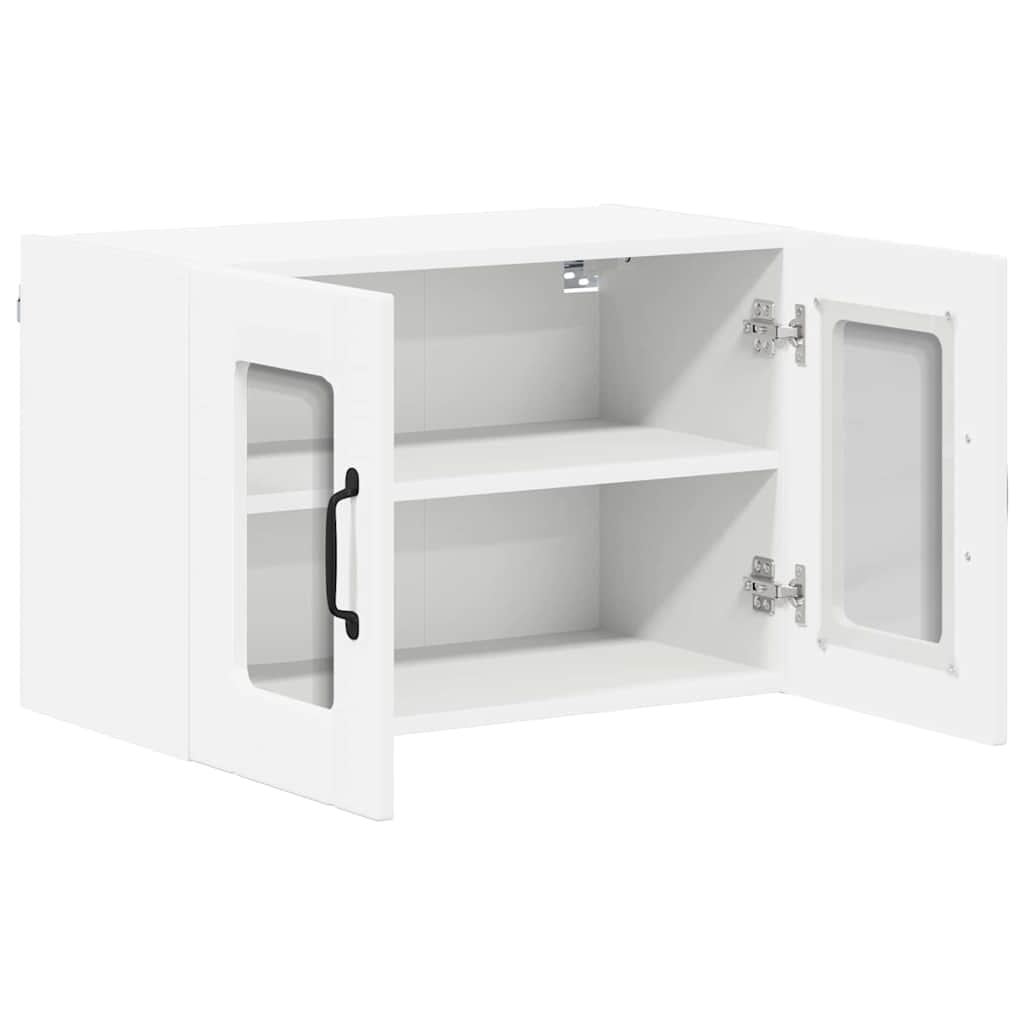 Wall Glass Cabinet LUCCA White 60 x 31 x 40 cm Engineered Wood
