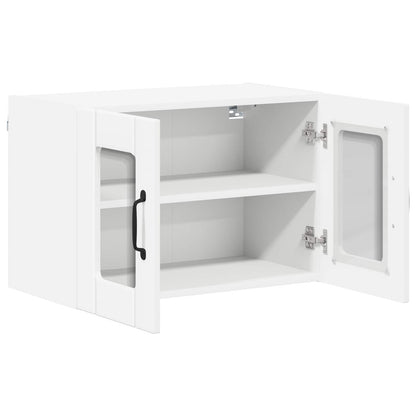 Wall Glass Cabinet LUCCA White 60 x 31 x 40 cm Engineered Wood
