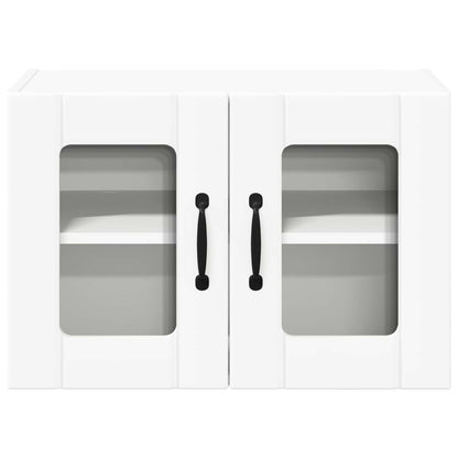 Wall Glass Cabinet LUCCA 2 pcs White 60 x 31 x 40 cm