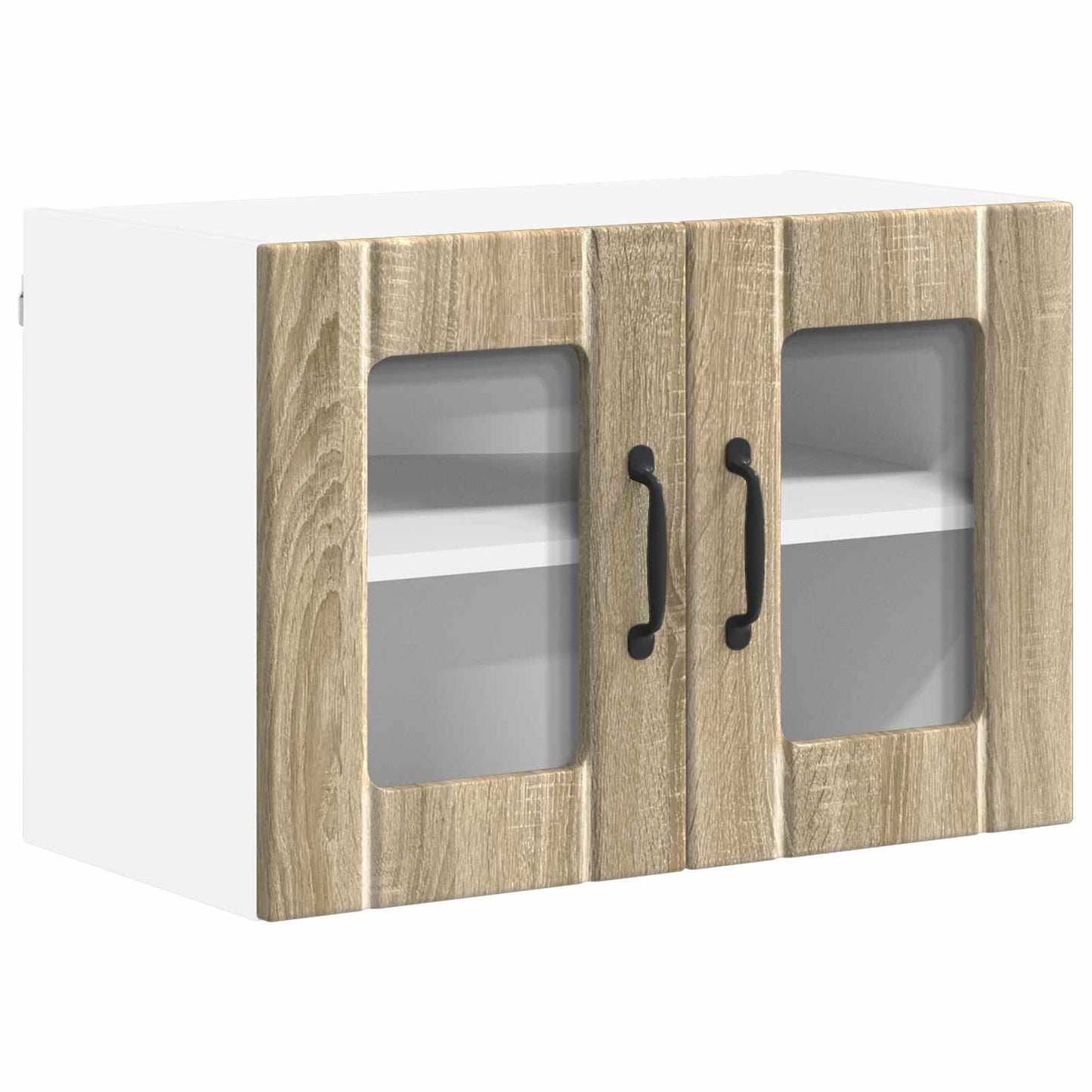 Wall Glass Cabinet LUCCA Sonoma Oak 60 x 31 x 40 cm