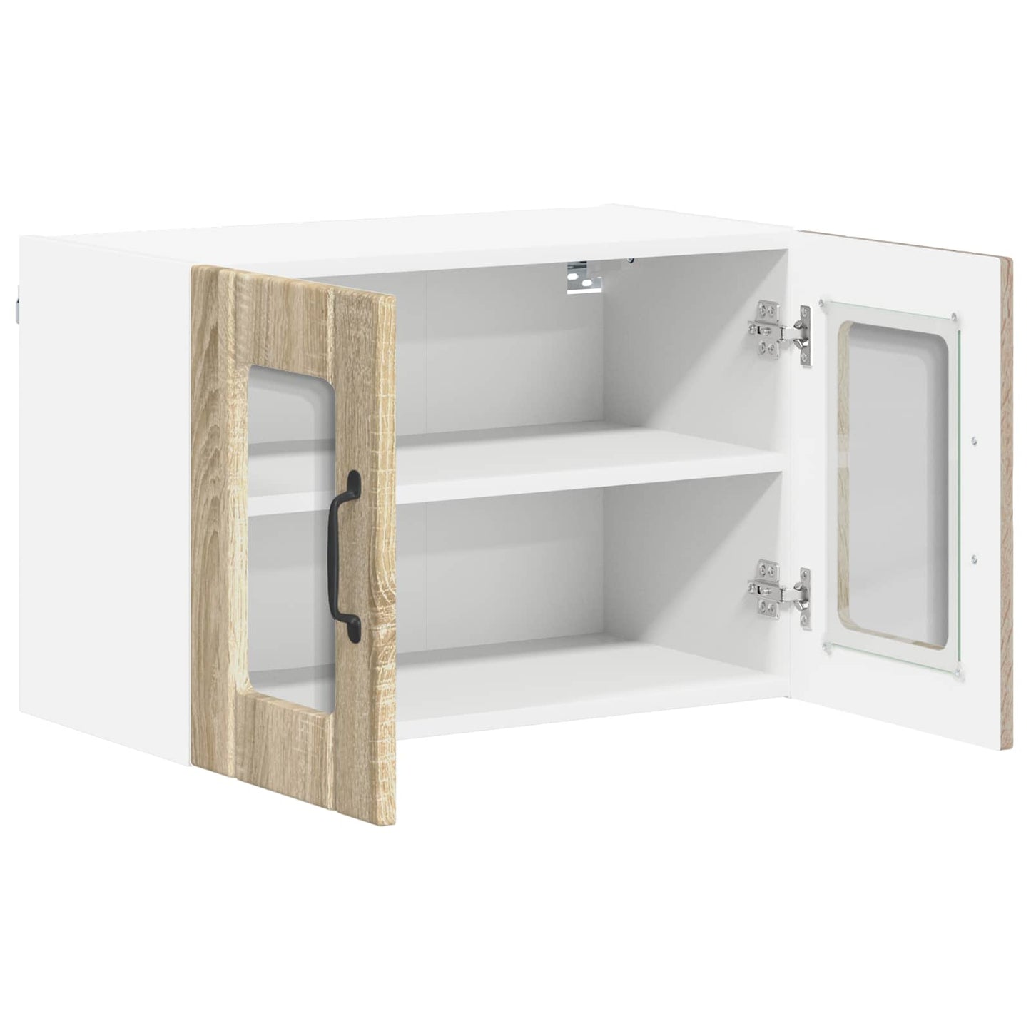 Wall Glass Cabinet LUCCA Sonoma Oak 60 x 31 x 40 cm