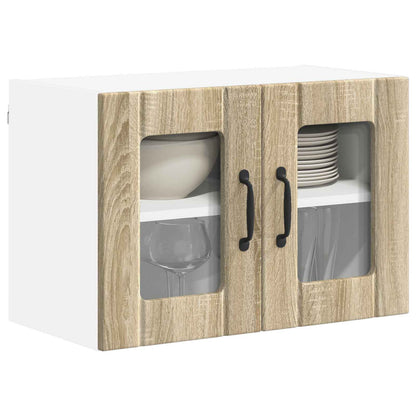 Wall Glass Cabinet LUCCA Sonoma Oak 60 x 31 x 40 cm