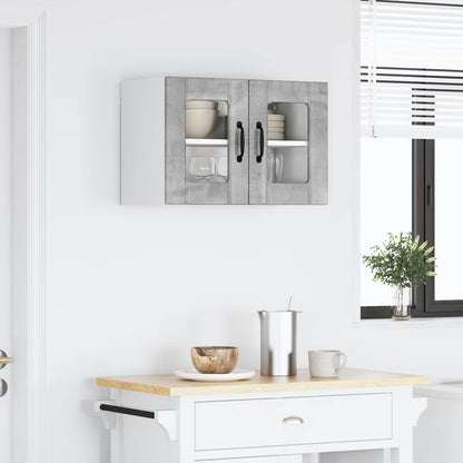 Wall Glass Cabinet LUCCA Concrete Grey 60 x 31 x 40 cm