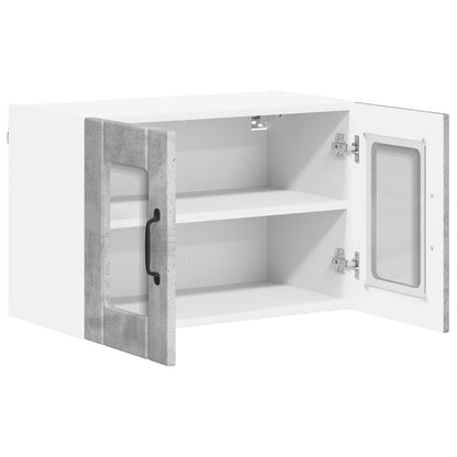 Wall Glass Cabinet LUCCA 2 pcs Concrete Grey 60 x 31 x 40 cm