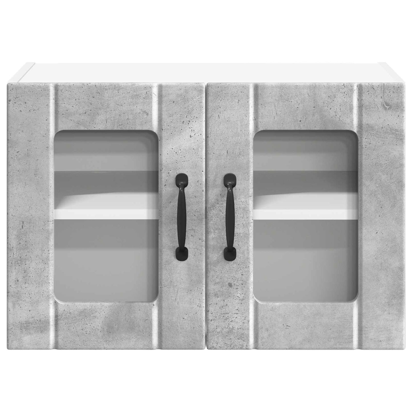 Wall Glass Cabinet LUCCA 2 pcs Concrete Grey 60 x 31 x 40 cm