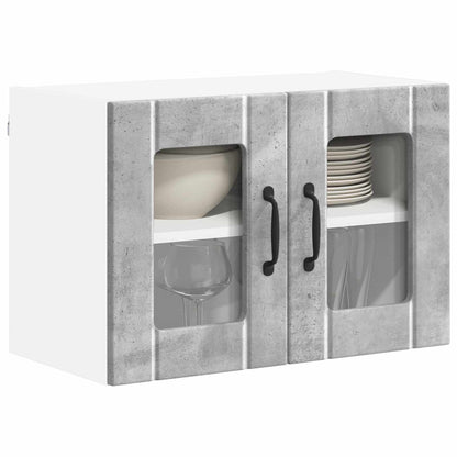 Wall Glass Cabinet LUCCA 2 pcs Concrete Grey 60 x 31 x 40 cm