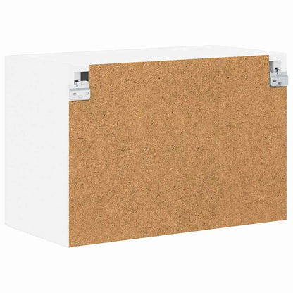 Wall Glass Cabinet LUCCA High Gloss White 60 x 31 x 40 cm