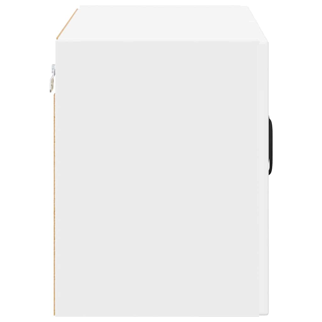 Wall Glass Cabinet LUCCA High Gloss White 60 x 31 x 40 cm