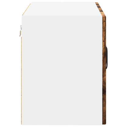 Wall Glass Cabinet LUCCA Smoked Oak 60 x 31 x 40 cm