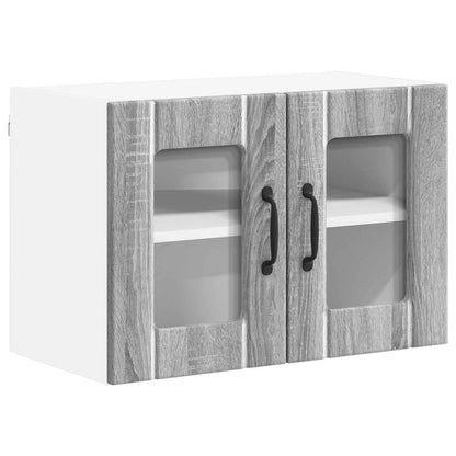 Wall Glass Cabinet LUCCA 2 pcs Grey Sonoma 60 x 31 x 40 cm