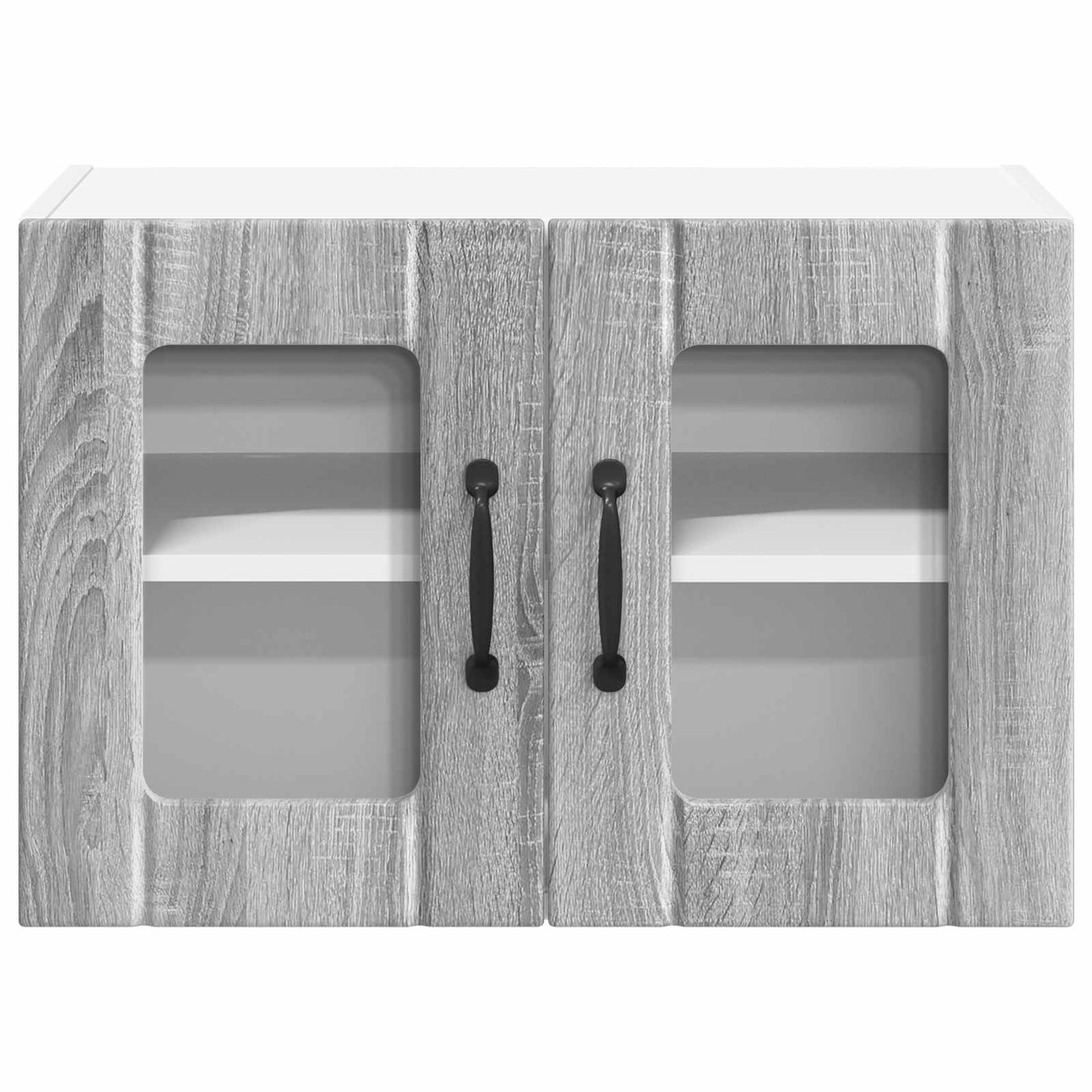 Wall Glass Cabinet LUCCA 2 pcs Grey Sonoma 60 x 31 x 40 cm