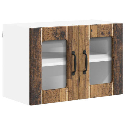 Wall Glass Cabinet LUCCA Old Wood 60 x 31 x 40 cm
