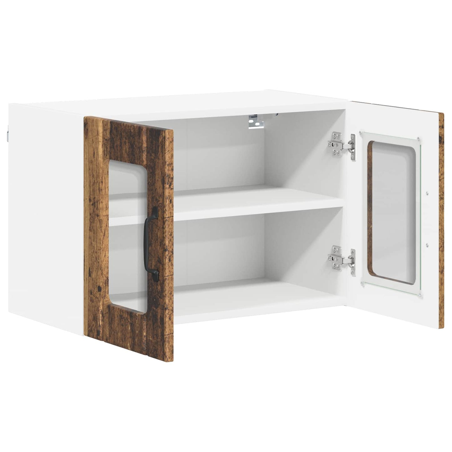 Wall Glass Cabinet LUCCA Old Wood 60 x 31 x 40 cm