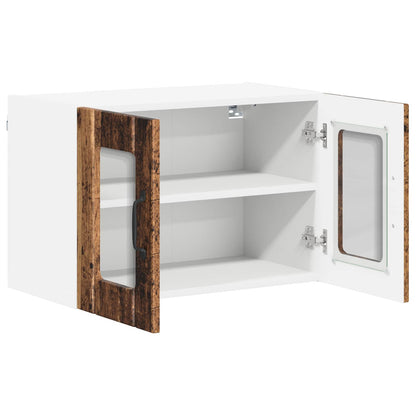 Wall Glass Cabinet LUCCA Old Wood 60 x 31 x 40 cm