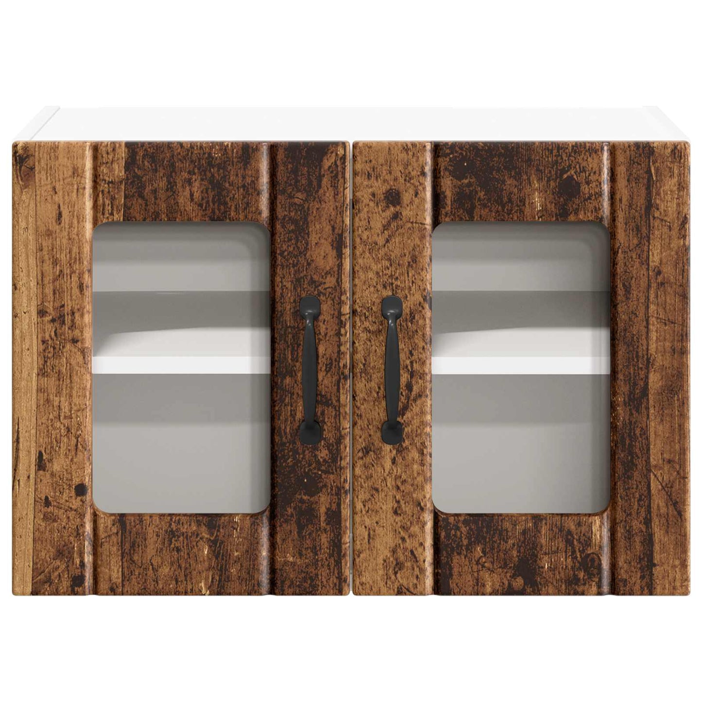 Wall Glass Cabinet LUCCA Old Wood 60 x 31 x 40 cm