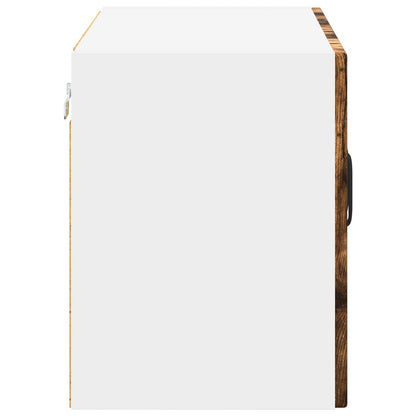 Wall Glass Cabinet LUCCA Old Wood 60 x 31 x 40 cm