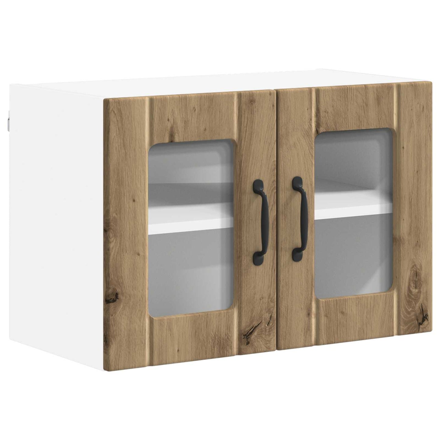 Wall Glass Cabinet LUCCA Artisan Oak 60 x 31 x 40 cm