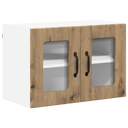 Wall Glass Cabinet LUCCA 2 pcs Artisan Oak 60 x 31 x 40 cm
