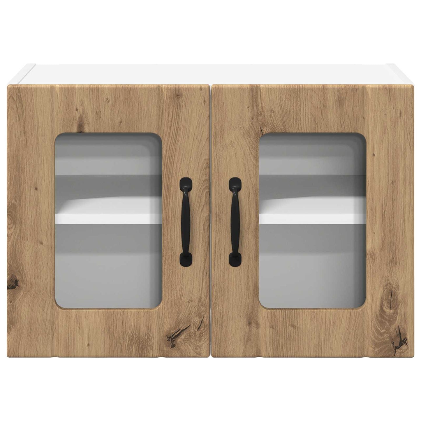 Wall Glass Cabinet LUCCA 2 pcs Artisan Oak 60 x 31 x 40 cm