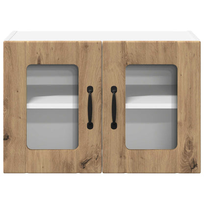 Wall Glass Cabinet LUCCA 2 pcs Artisan Oak 60 x 31 x 40 cm