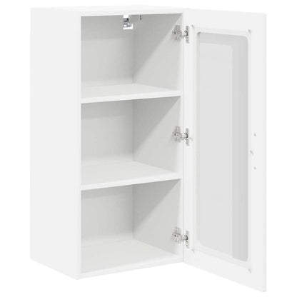 Wall Glass Cabinet LUCCA White 40 x 31 x 80 cm Engineered Wood
