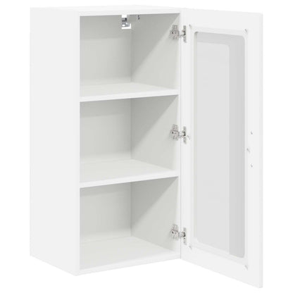 Wall Glass Cabinet LUCCA White 40 x 31 x 80 cm Engineered Wood