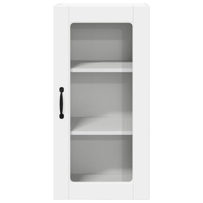 Wall Glass Cabinet LUCCA White 40 x 31 x 80 cm Engineered Wood