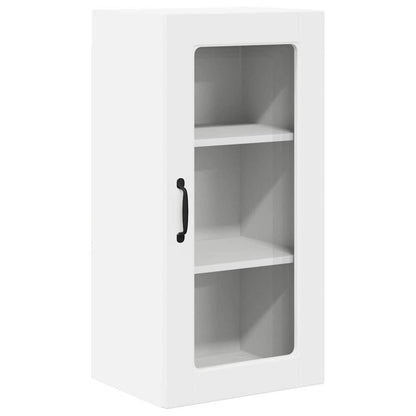 Wall Glass Cabinet LUCCA 2 pcs White 40 x 31 x 80 cm