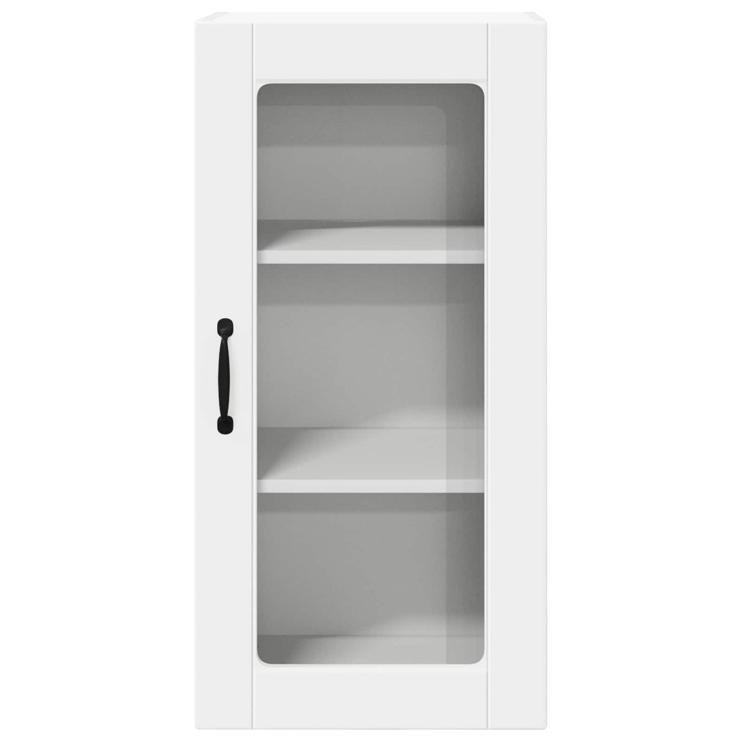 Wall Glass Cabinet LUCCA 2 pcs White Engineered Wood