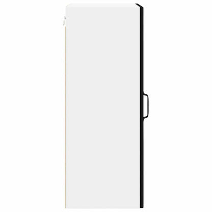 Wall Glass Cabinet LUCCA Black 40 x 31 x 80 cm Engineered Wood
