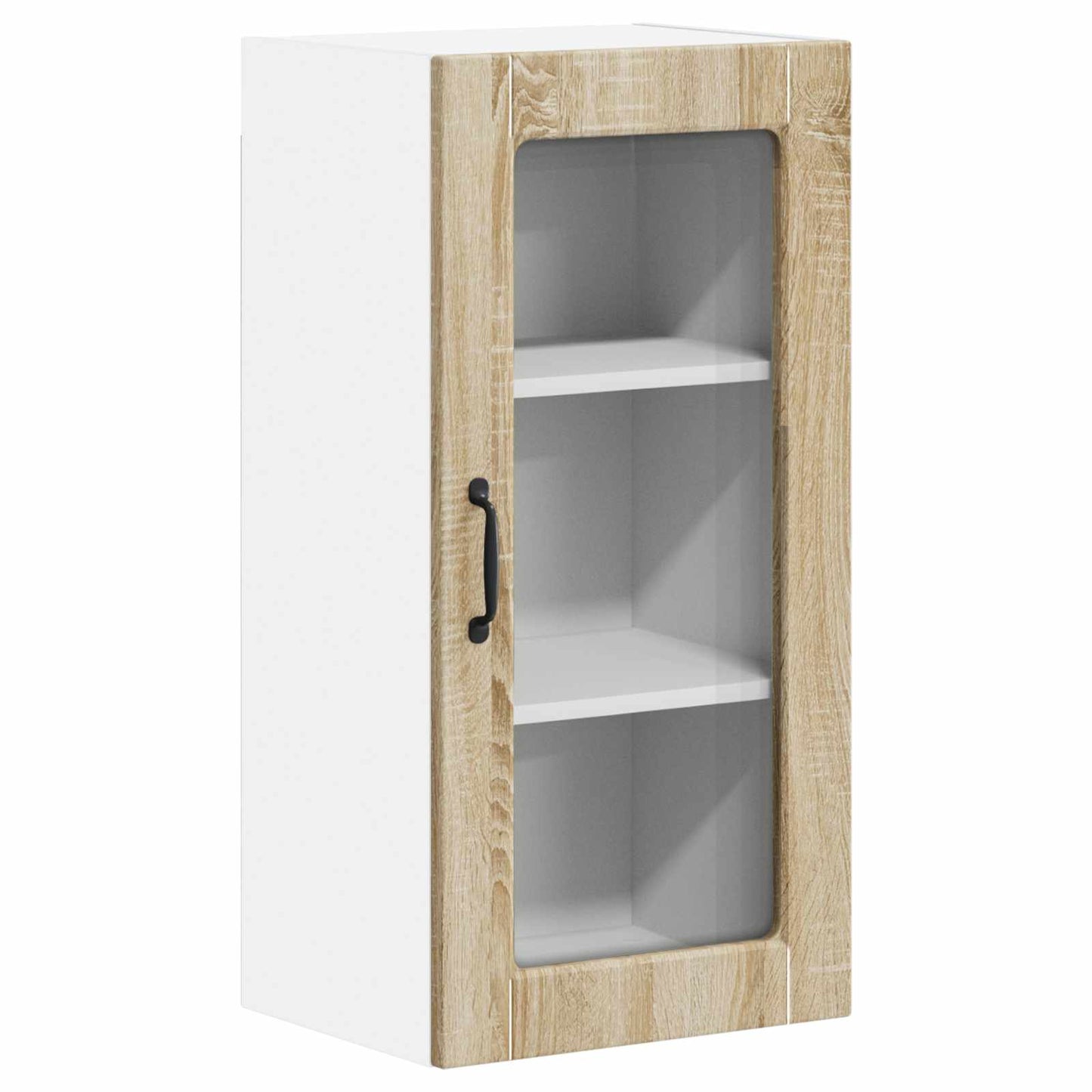 Wall Glass Cabinet LUCCA 2 pcs Sonoma Oak 40 x 31 x 80 cm