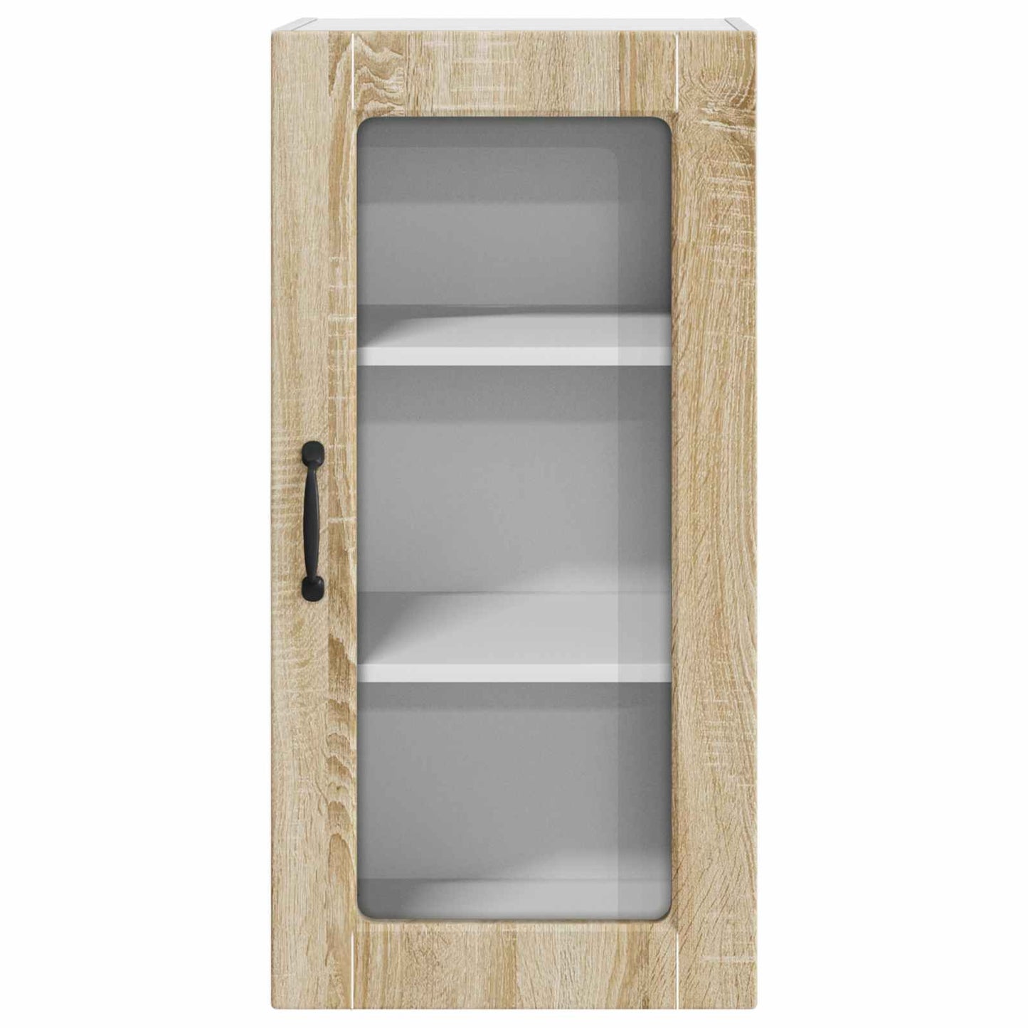 Wall Glass Cabinet LUCCA 2 pcs Sonoma Oak 40 x 31 x 80 cm