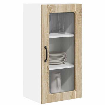 Wall Glass Cabinet LUCCA 2 pcs Sonoma Oak 40 x 31 x 80 cm